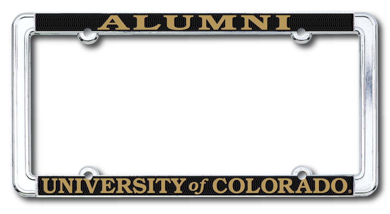 University of Colorado Boulder Alumni Thin Rim Chrome License Plate Frame